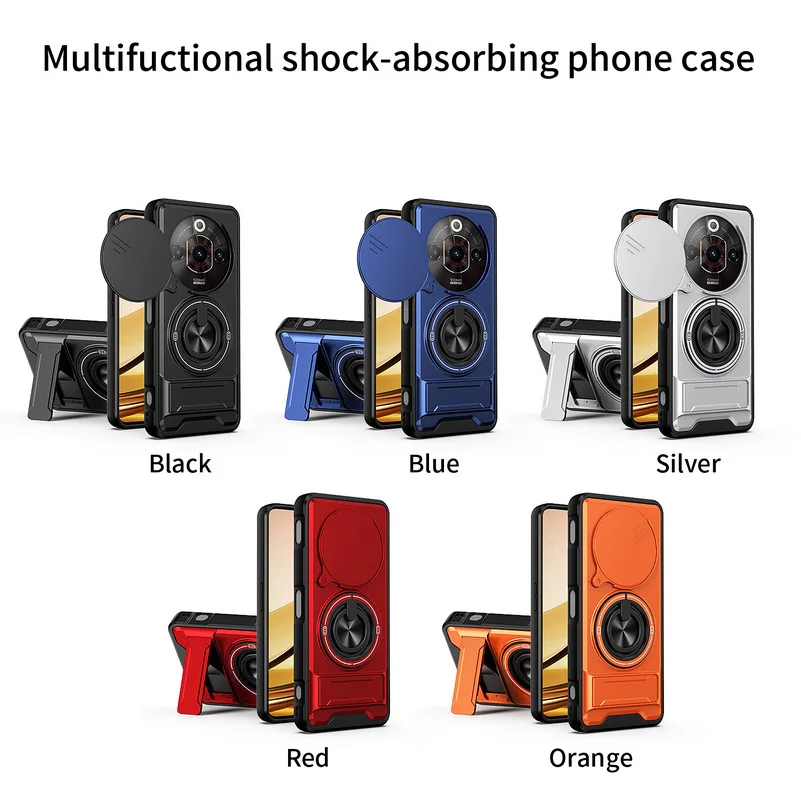 Dual-Function Ring Grip with Built-in Magnetic Car Holder Phone Case