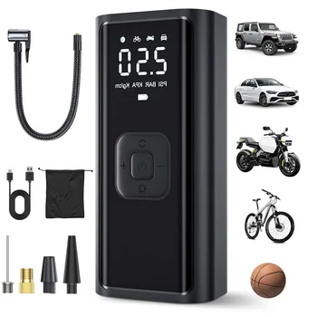 Car Inflator Compressor Pump With LED Lamp For Car Motorcycle Bicycle Tyre Balls Wireless Electric Car Air Tire Pump 1