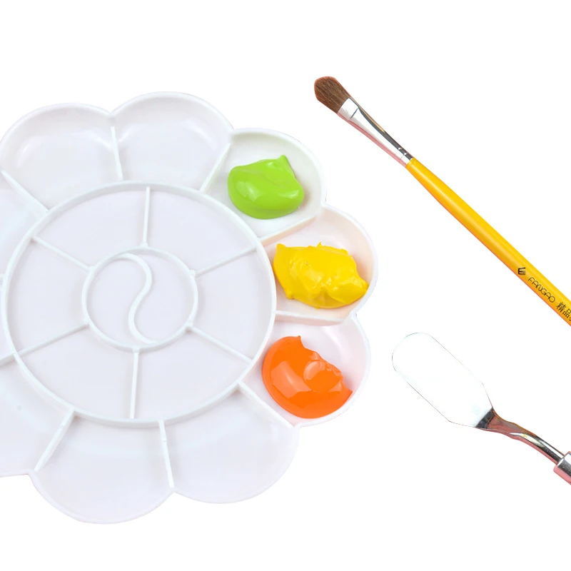 8 grid plum paint tray plastic plum color palette easy to clean art painting tool DIY