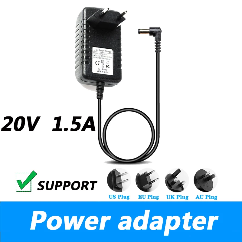 DC 20V 1.5A Power Adapter Power Supply For The Printer UK Plug AU Plug 3.5*1.35MM DC L-type Orifice