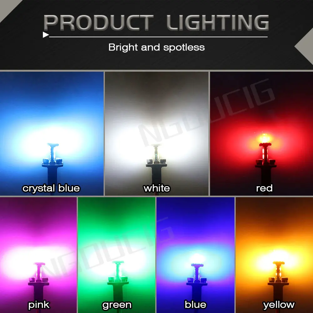 NGOUCIG 1x 26SMD Led T10 WY5W 194 Bulb W5W License Plate Read Interior Trunk Dome Signal Lamp Parking Super Bright Car Light 12V