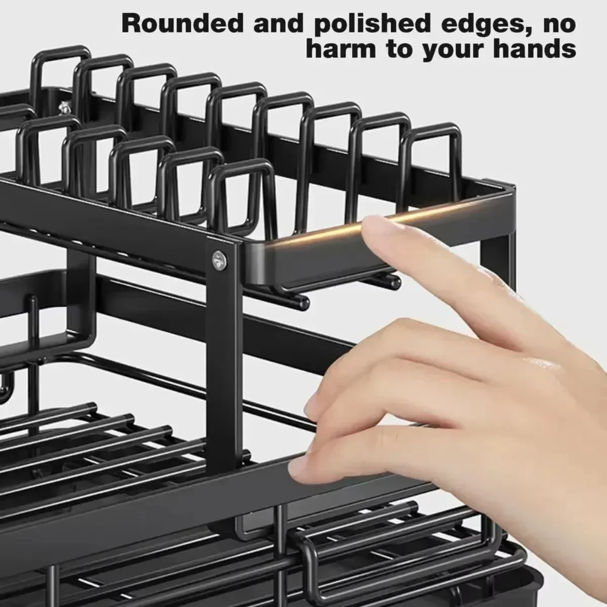 Kitchen Storage Rack Dish Drying Rack Adjustable Stainless Steel For Kitchen