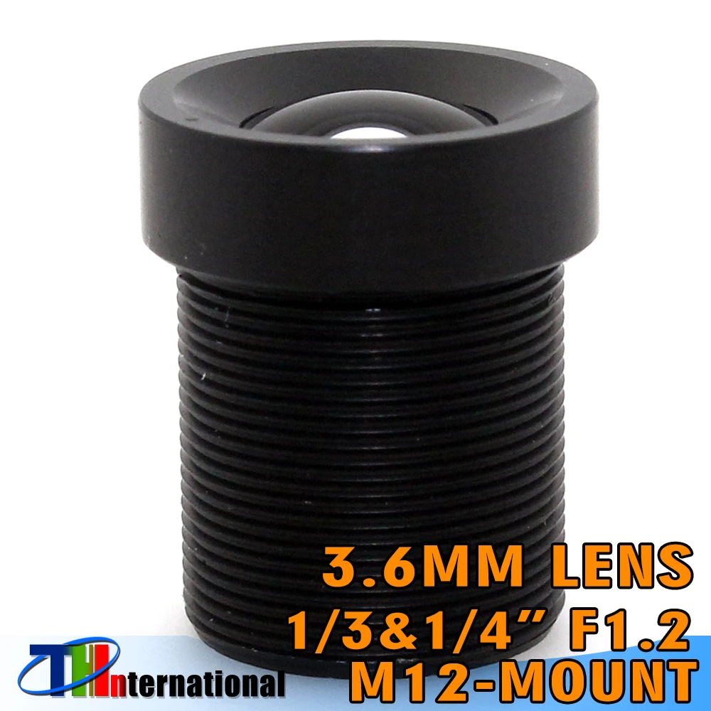 

10pcs/lot HD 3.6mm m12 CCTV LENS Security Camera Lens 88 Degree Aperture F2.0, 1/3" Image Format Surveillance Camera Lens