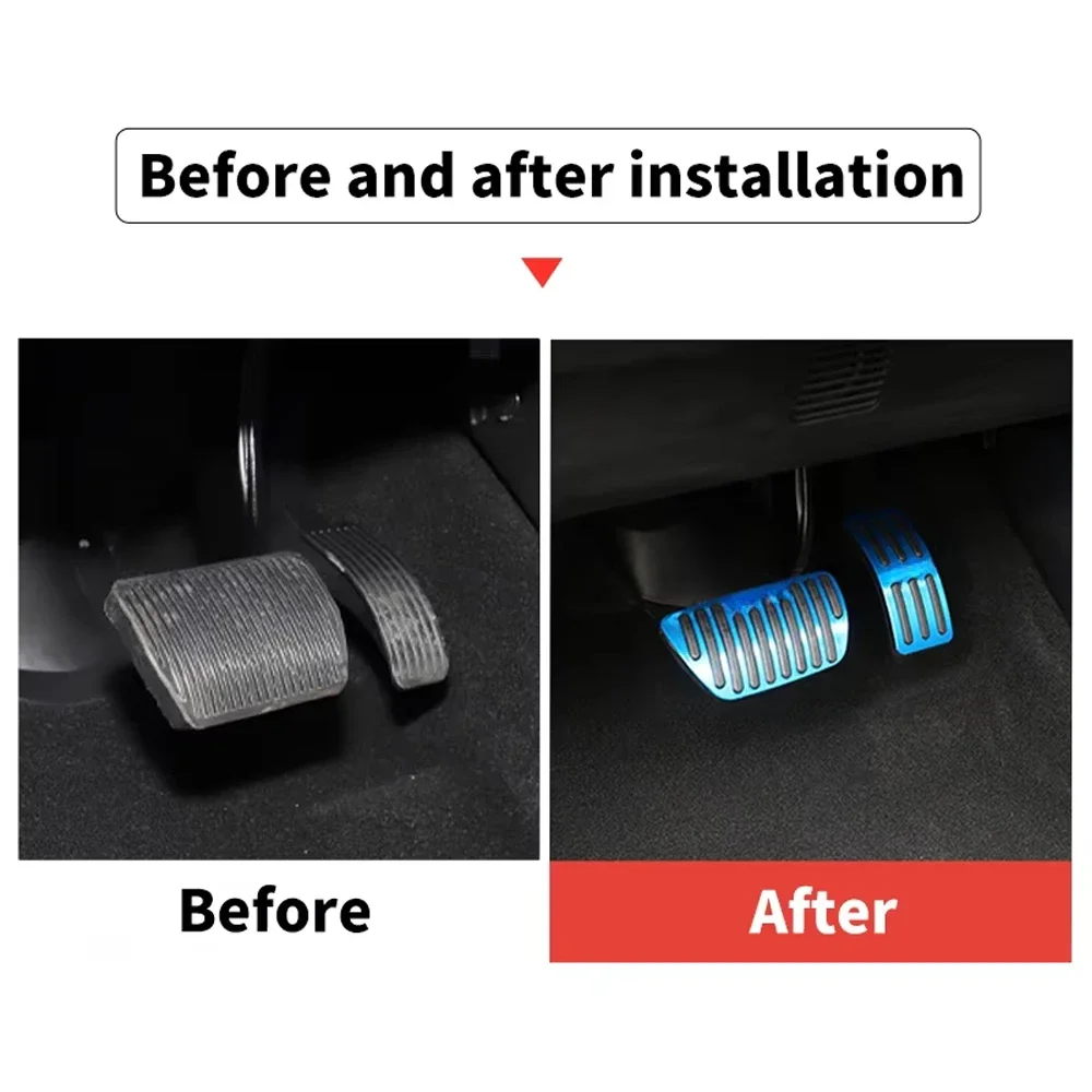 Car Pedals Gas Brake Pedal Anti-Slip Brake Footrest Foot Pedals Cover Accessories Kia Picanto Morning TA Grand Eko Taxi 2011~