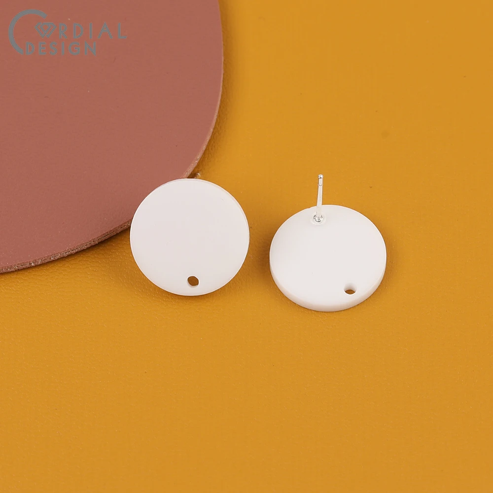 Cordial Design 100Pcs 16*16MM Jewelry Accessories/Earrings Stud/Multicolor/Hand Made/Round Shape/Jewelry Findings & Components - cordial
