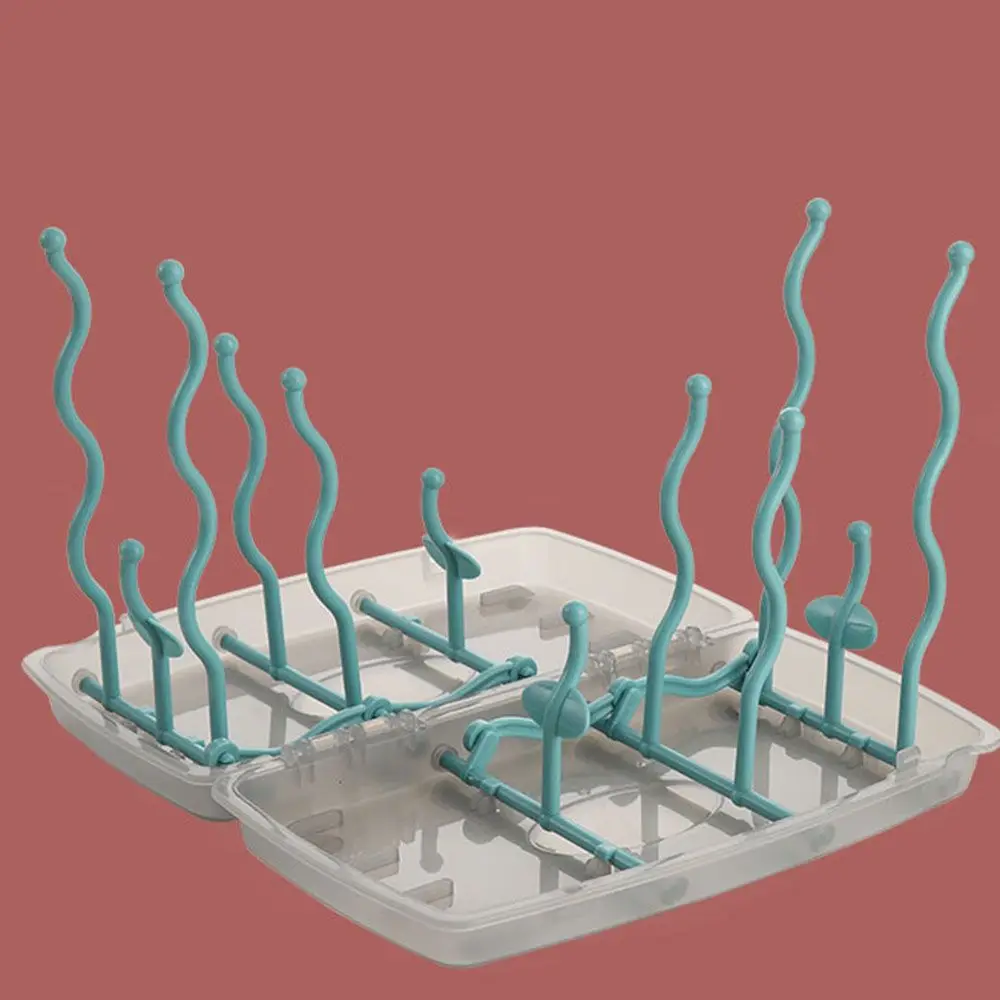 Portable Cup Baby Bottle Double Sided Tree Shape Pacifier Cleaning Dryer Nipple Rack Drying Rack Bottle Rack Bottle Storage