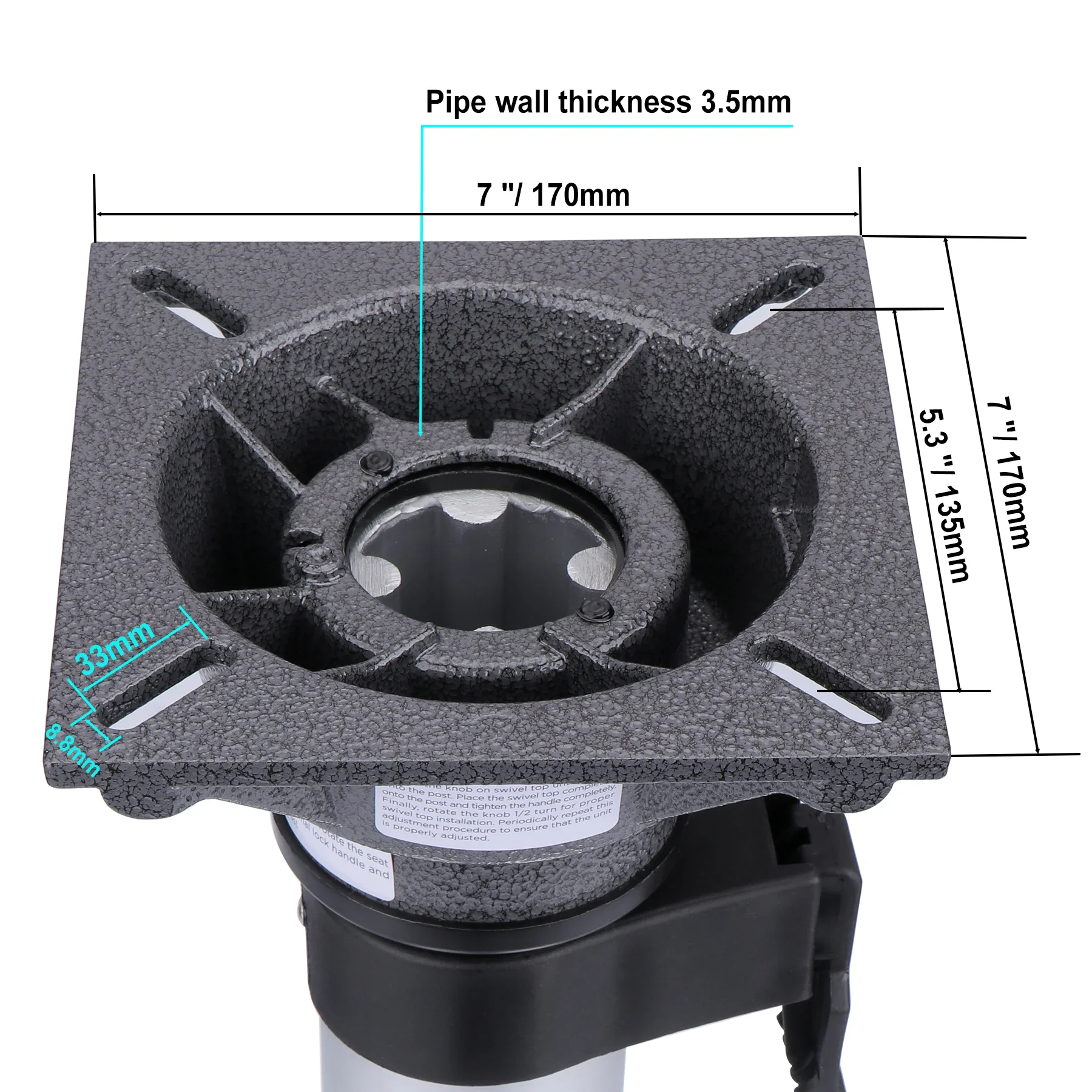 Pied pour siège pour bateau - 90700444 - Imnasa - ajustable / en aluminium