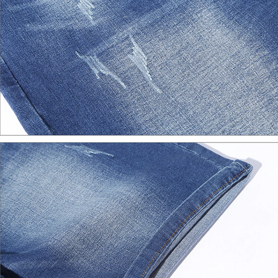 Plus Szie 9XL Denim Shorts Men Summer Elastic Waist Jeans Shorts Baggy Cargo Fashion Streetwear Short Pants Male Big Size denim shorts summer jeans shorts