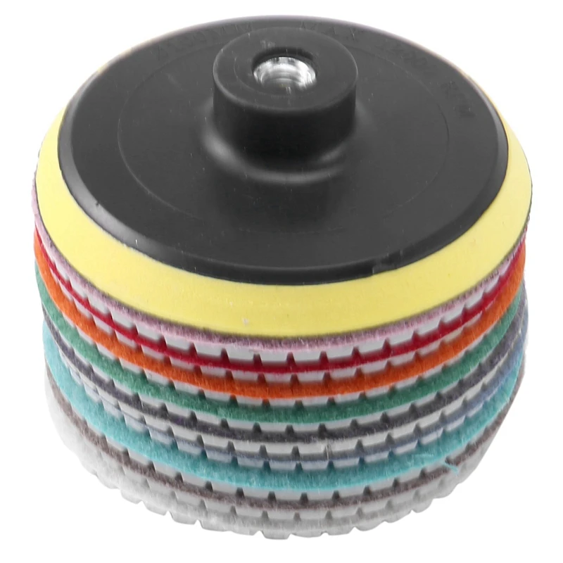 

20Pcs 4 Inch Inch Diamond Polishing Pads For Granite Marble Concrete Stone