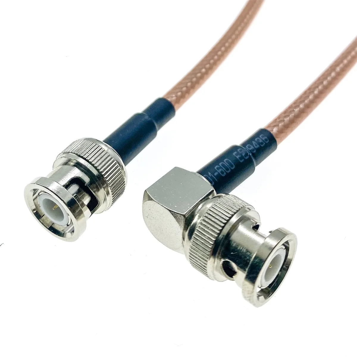 

RG142 Cable Double Shielded BNC Male Plug to BNC Male Plug Right Angle Wire Terminals RF Coaxial Connector Pigtail Jumper