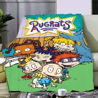 Cartoon Funny R-Rugrats Printed Blanket Picnic Blankets Warm Blanket Soft and Comfortable Blanket Home Travel Birthday Gift 1