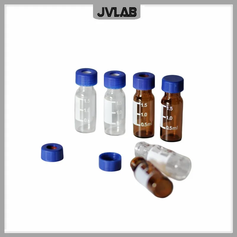 青色のオープントップポリプロピレンキャップ 赤色 PTFE/白色
