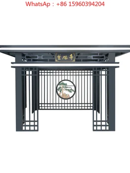 New Chinese-style outdoor aluminum alloy gazebo, aluminum art pavilion, outdoor garden, courtyard, villa, leisure tent 1