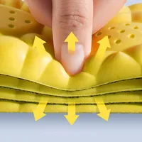 Semelles intérieures en mousse à mémoire de forme en latex souple pour hommes et femmes, coussin de soutien du pied de course, coussin de chaussure respirant Orth4WD, coussin d'insertion de soin des pieds, 4 pièces 5