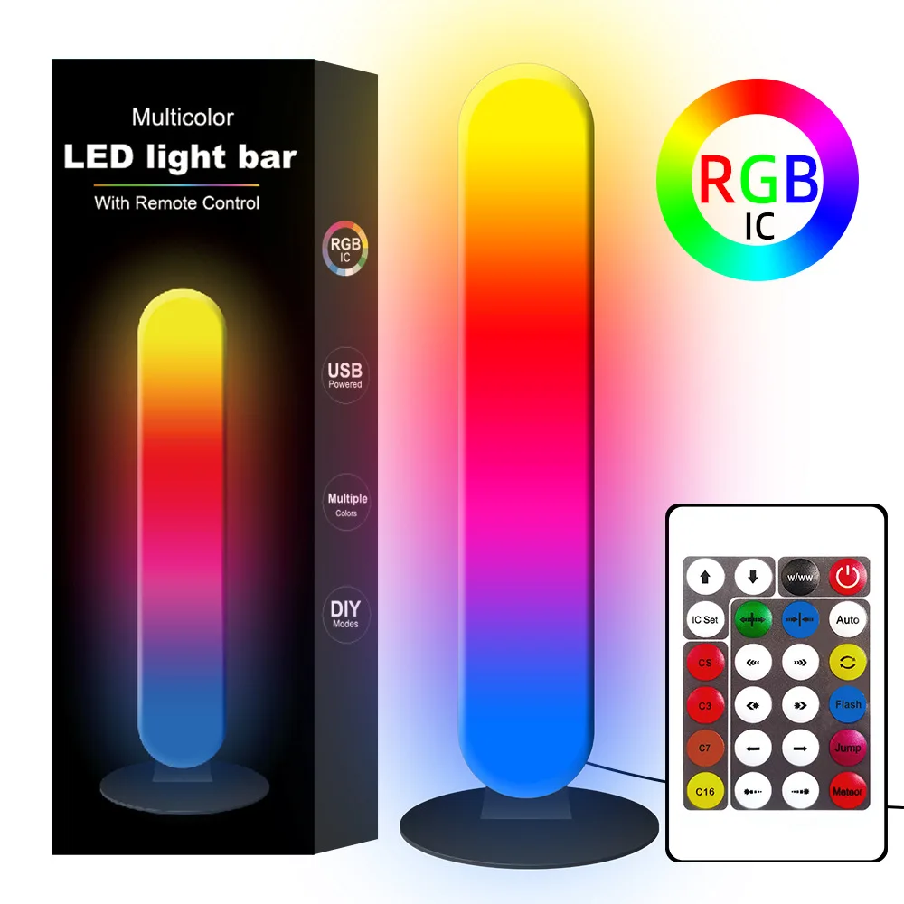 RGB-Music-Sync-LED-Light-Bar-With-Built-in-Microphone-Sound-Pickup ...