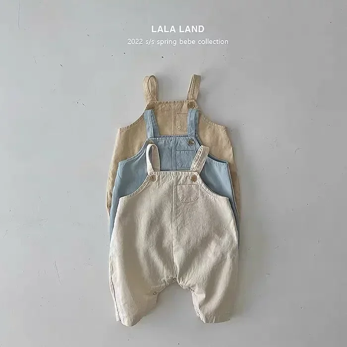

2022 Summer New Baby Sleeveless Cotton Rompers Cute Infant Strap Jumpsuit Kids Boys Girls Casual Overalls Newborn Clothes 0-24m