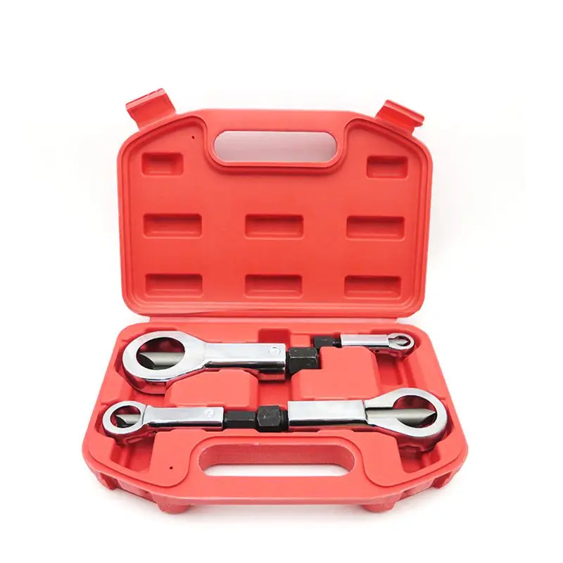 Nut Splitting Wrench Screw Cracking Spanner Set Adjustable Damaged Nut Remove Extractor Rust-Resistant Heavy Duty Tool