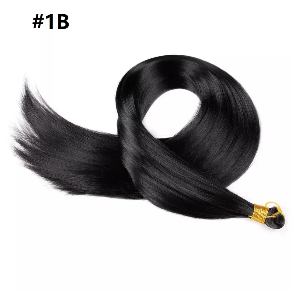 22&rdquo; Synthetic Bone Straight Braiding Hair Bulk Crochet Braids Hair Pre Stretched Braiding For Box Braids Extensions