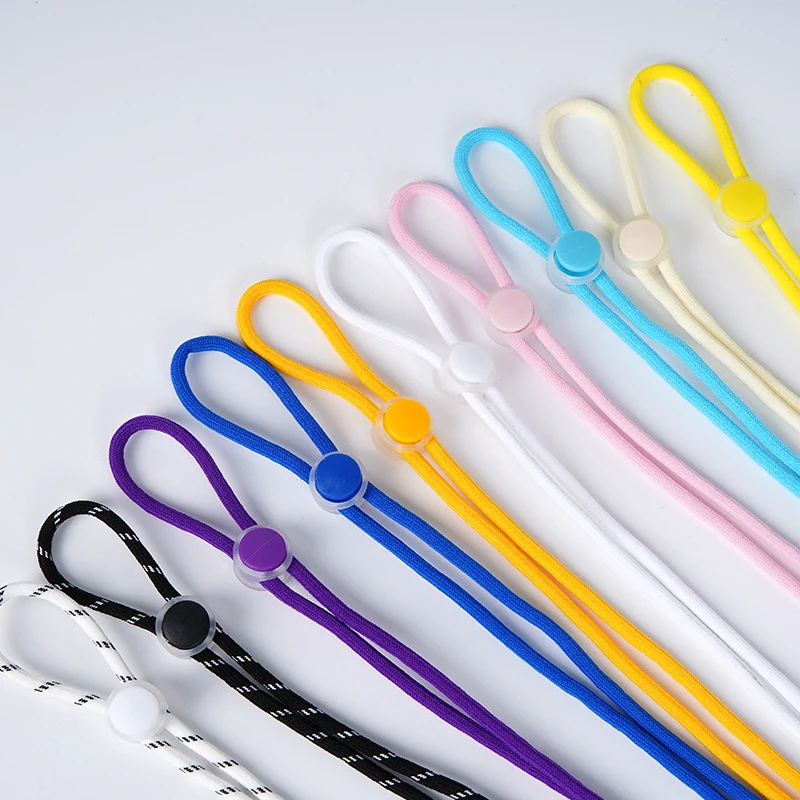 

Bread buckle laces, lazy untie elastic adjustment elastic laces, black and white shoelaces, candy color