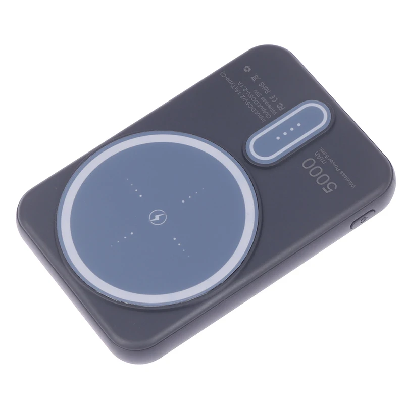 맥세이프 배터리용 미니 마그네틱 보조배터리, 무선 고속 충전 외장 배터리, 5000mAh