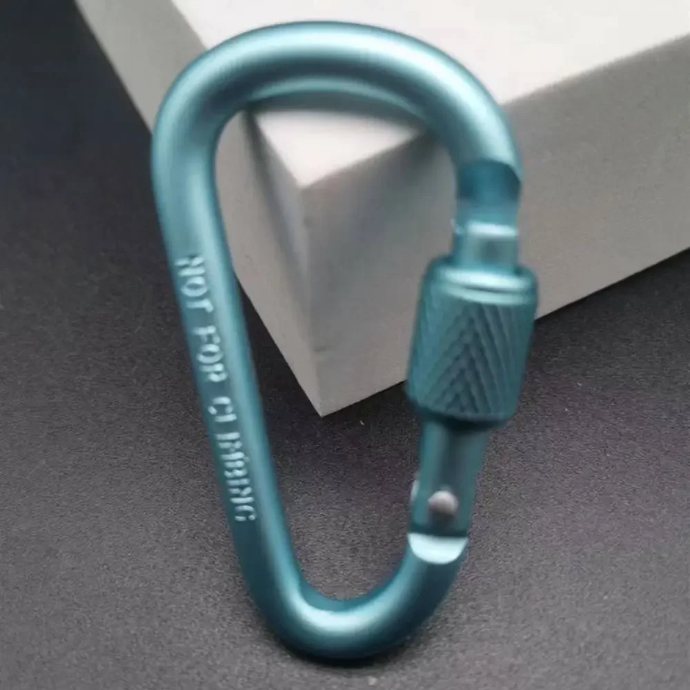 5 moschettoni con chiusura a clip, 7,8 cm, arancione, in lega di alluminio, con anello a D, per campeggio, escursionismo, viaggi, pesca, zaino, portachiavi all'aperto