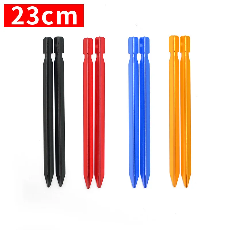 

Outdoor Ultra-Light Triangular Nail Aluminum Alloy Tent Accessories Reinforced Triangular V-Shaped Stake Ground Ding 23cm Cordle