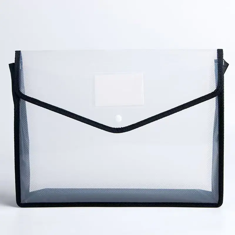 Waterproof A5 File Organizer with Snap Closure & Label Pocket