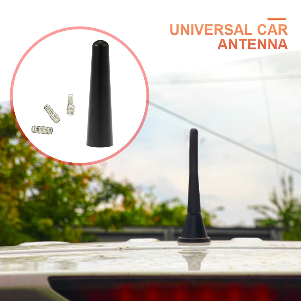 차량 안테나 교체 AM/FM/DAB 차량 루프 안테나 마스트 키트 (나사 포함 M4 M5 M6) 자동차 라디오 고무 안테나 마스트 자동차 숏 안테나