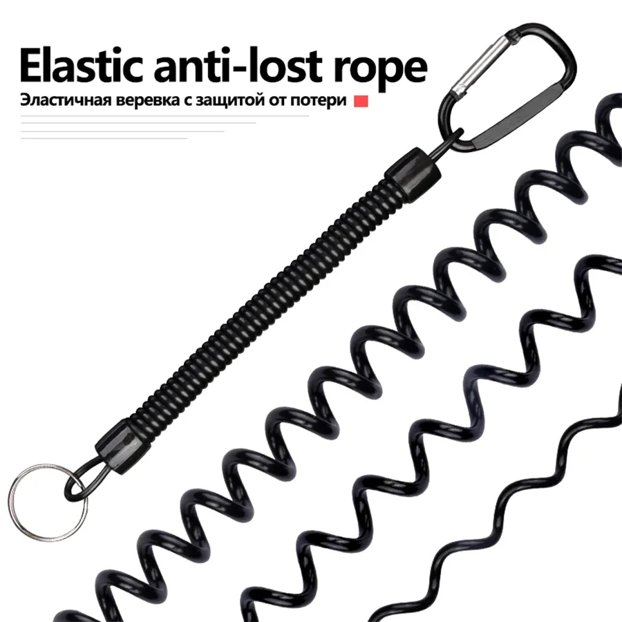6pcs Pull Elastic Fixed Anti Lost Fishing Pole Rope Fish Wheel Type Protection Multi Function Tool Fishing Tackle Accessories fishing rope fishing lanyards fishing rubber band