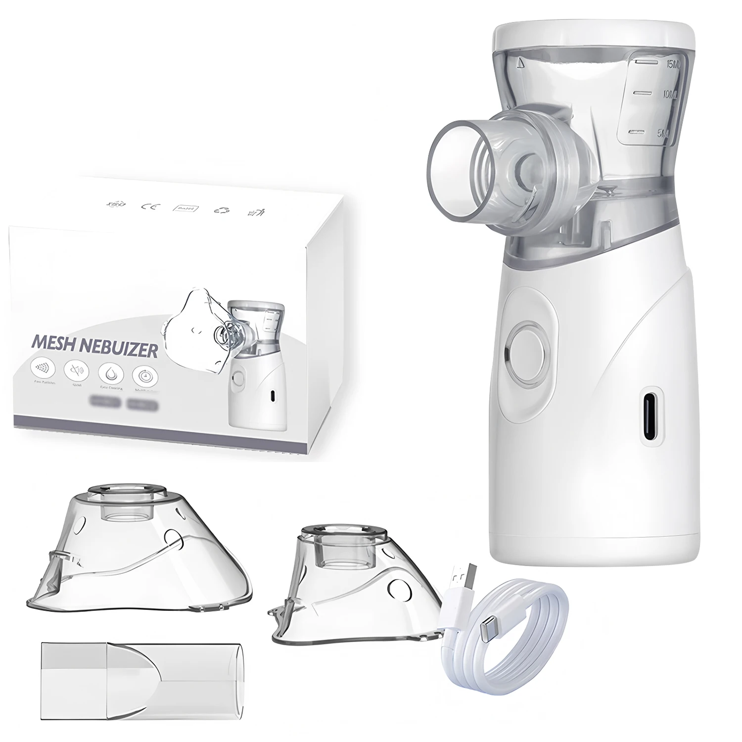 Rechargeable Mini Nebulizer Adjustable Portable Medical Silent Ultrasonic Inhaler Timing Steam Device Adult child mesh nebulizer medical nebulizer asthma inhaler spacer