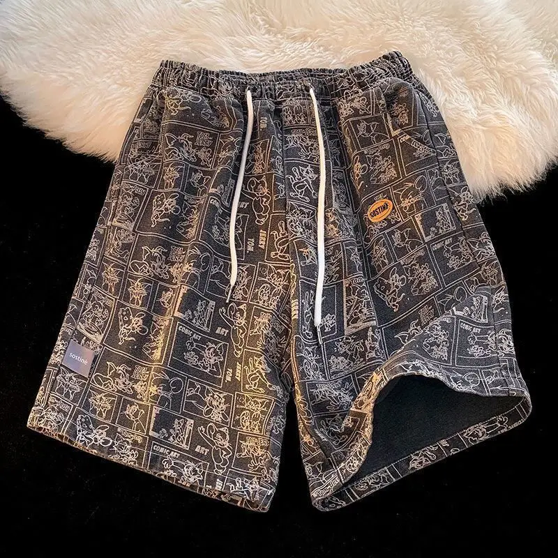 Denim Shorts Men Women Summer Thin American High Street Casual Breeches Fashion Brand Wearing Loose Five Quarter Pants