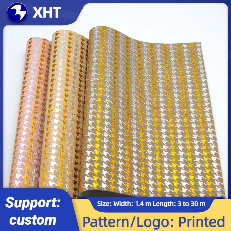 

30x135cm Printed Metallic Embossed Bronzing Vinyl PVC Synthetic Leather Fabric Sheet for Making Shoe Upper/Bag/DIY Accessories