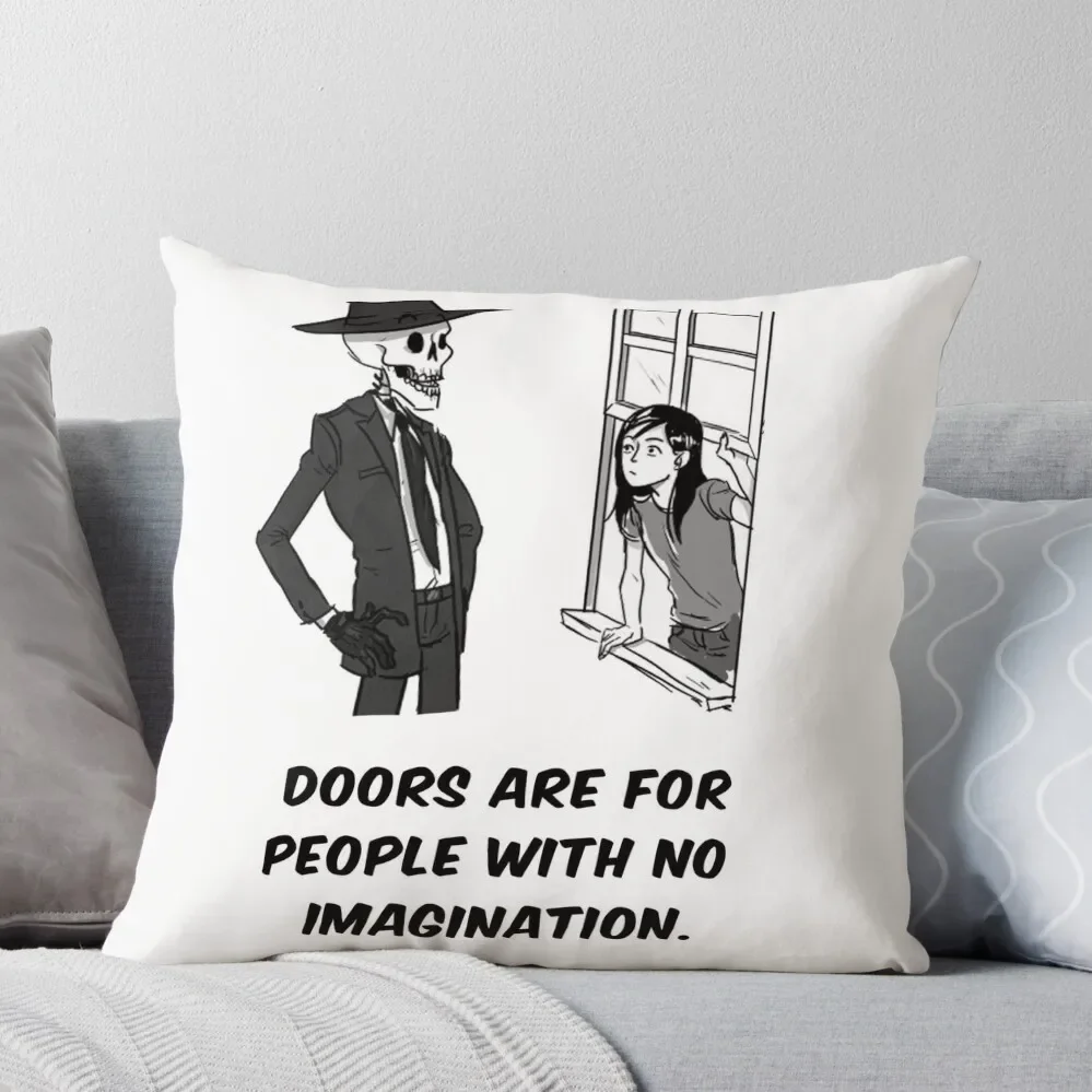 

Skulduggery Pleasant Fanart - Doors Throw Pillow Christmas Covers Pillow Cases bed pillows