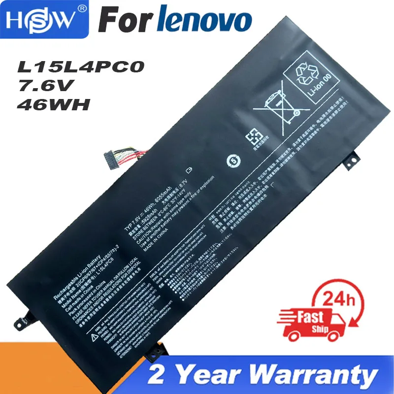 

7.6V 46WH New Battery Notebook L15L4PC0 L15M6PC0 L15M4PC0 L15S4PC0 For Lenovo IdeaPad 710S-13ISK 710S-13IKB Laptop