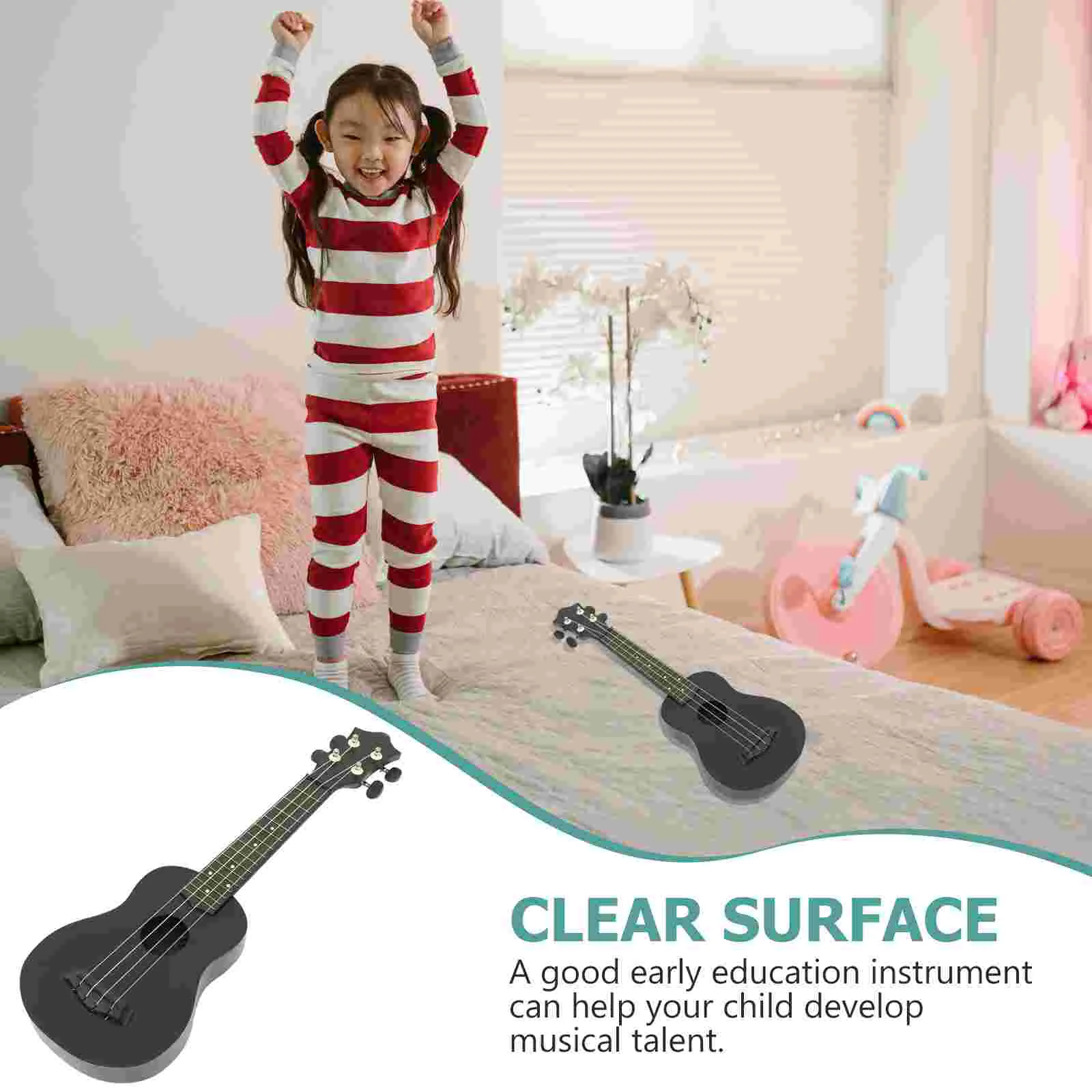 Ukulele Set Kids Wooden Guitar