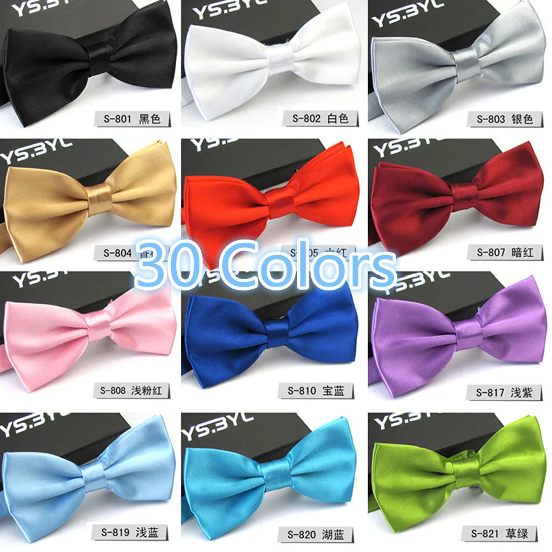 

Male Bowties Groom Adjustable Satin Plain Solid Ties For Wedding Party Tuxedo Necktie Boy Business Butterfly Bowtie