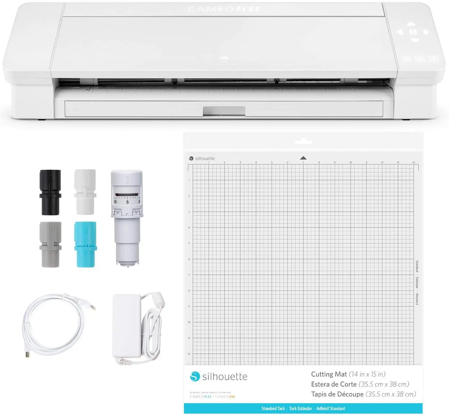 15 Inch Version-15" Cutting Mat, Power cords, Built in Roll Feeder, Silhouette Studio Software