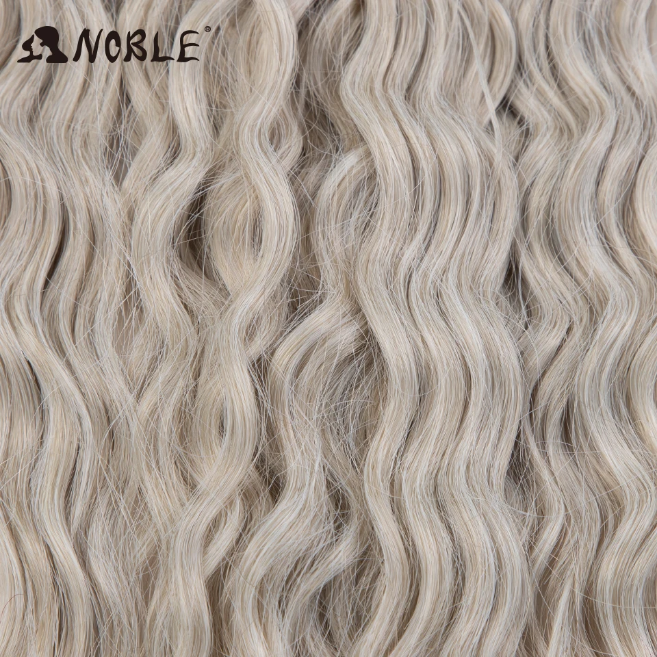 Noble Synthetic Hair Cosplay Water Wave 24Inch Twist Crochet Hair Braid Hair Ombre Blonde Pink Deep Wave Braiding Hair Extension