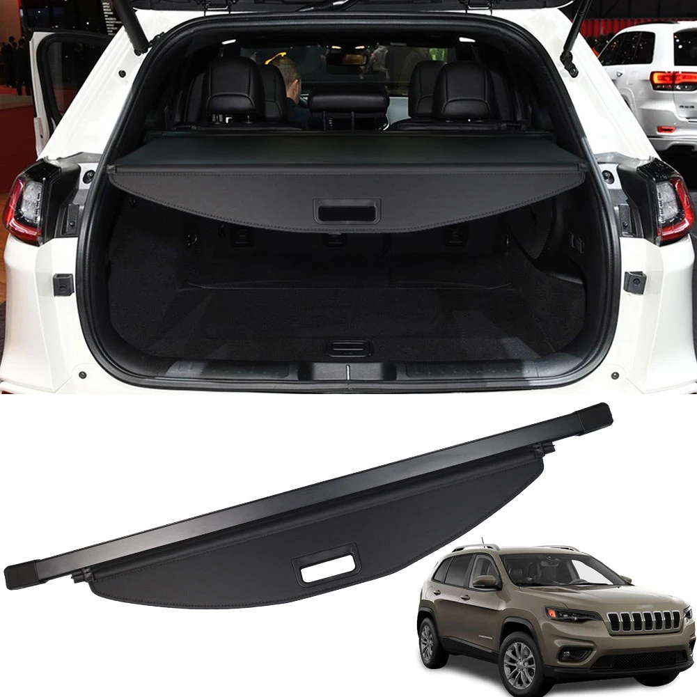 nbjkato brand new genuine mirror lower cover 1yw11dx9aa for jeep cherokee Car Accessories Interior Decorative Cargo Cover For Jeep Cherokee 2019-2020