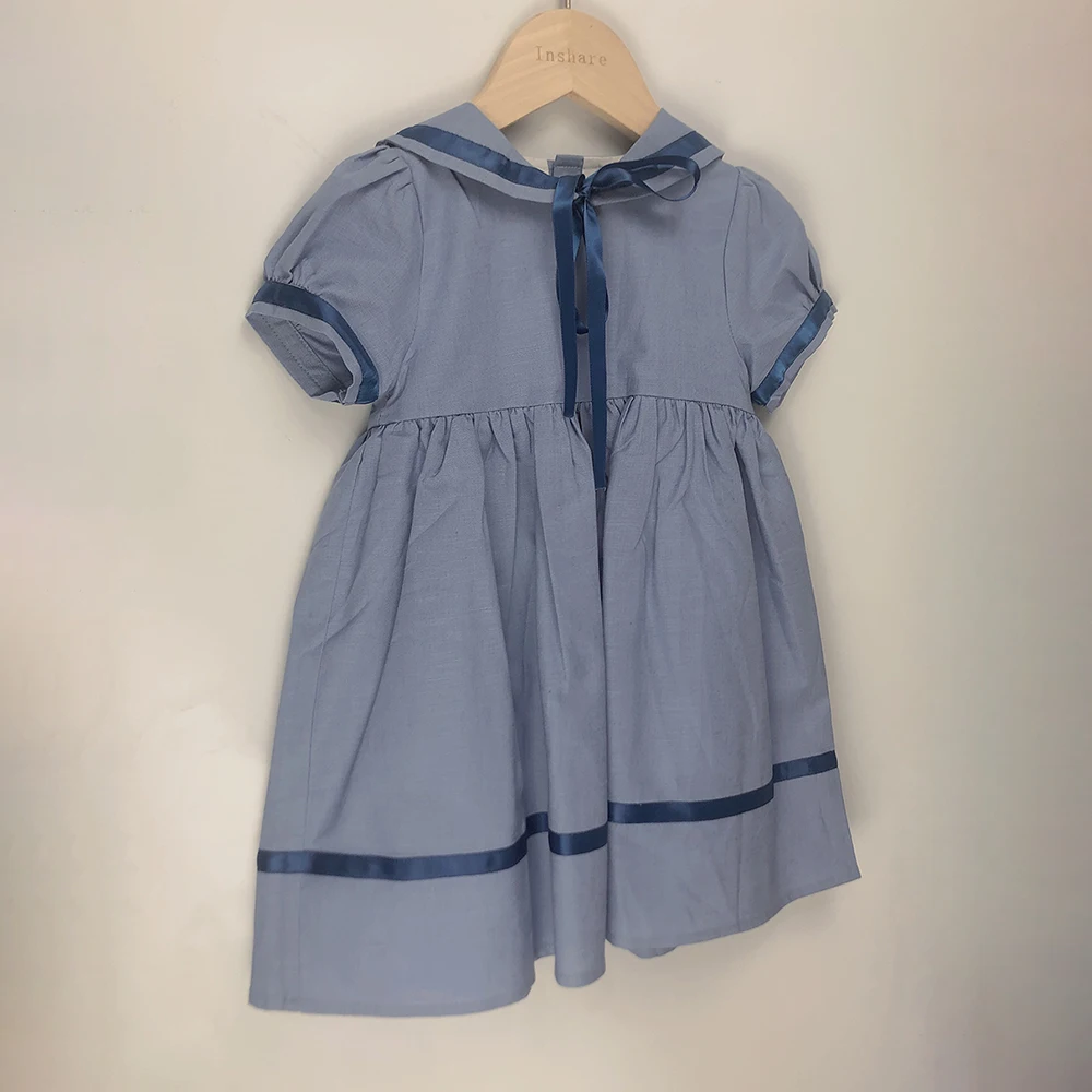 Crianças boutique espanhol roupas meninos meninas azul