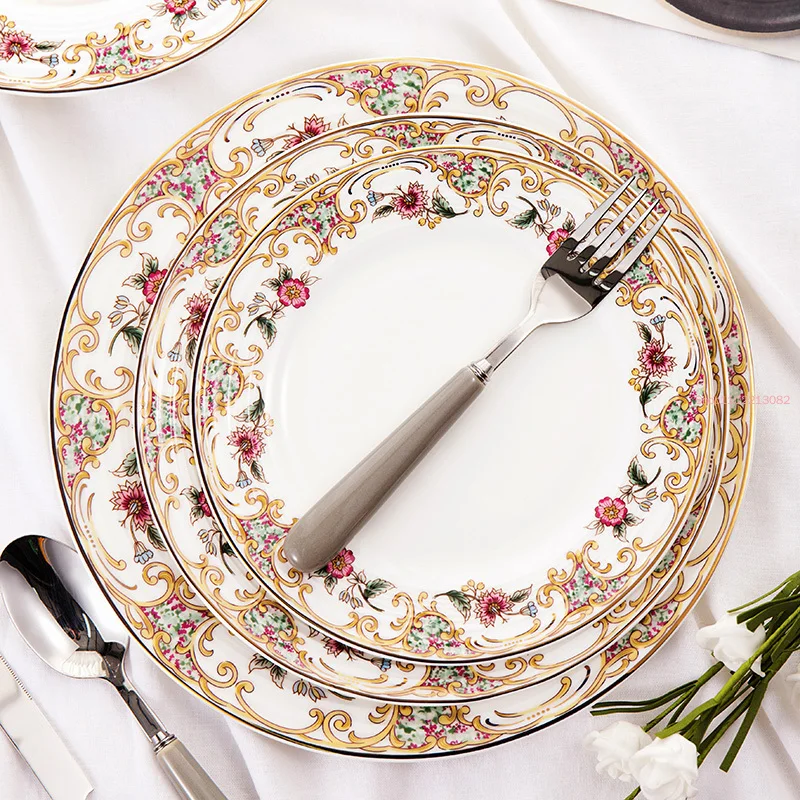 White Melamine Dinner Plates,12pcs Dishes Set,10inch Lightweight
