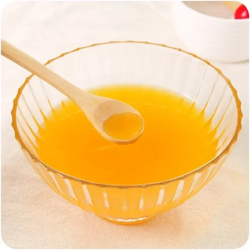 Wooden Spoon Long Handle 1/30PCS Soup Wood Spoons Coffee Milk Honey Teaspoon Spice Condiment Scoops Home Kitchen Stirring Tools