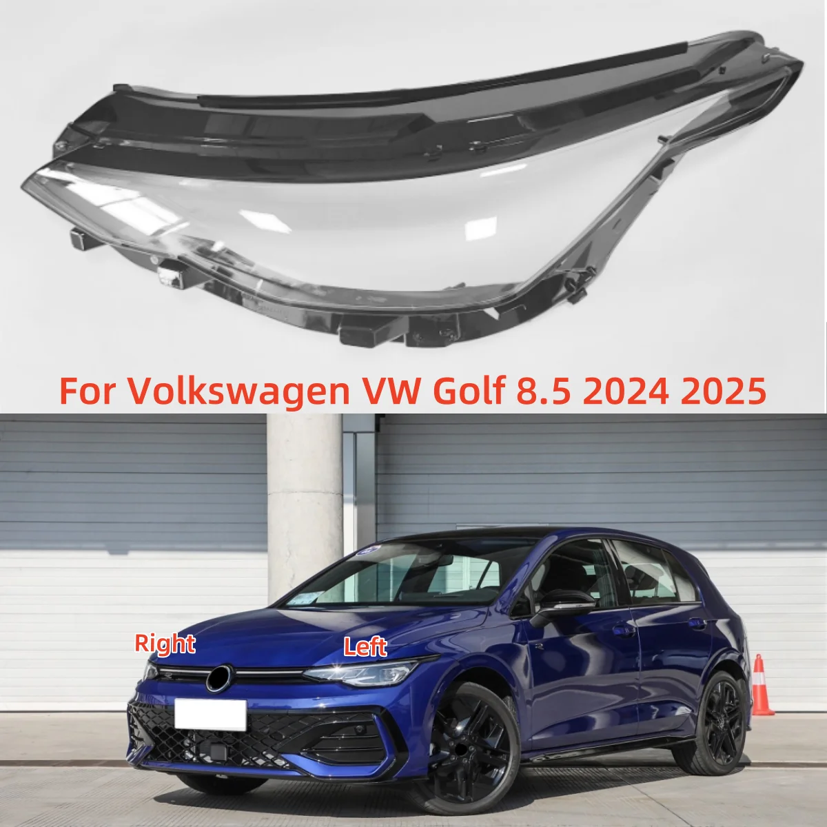 フォルクスワーゲン VW ゴルフ 8.5 2024 2025 車のヘッドライトカバー