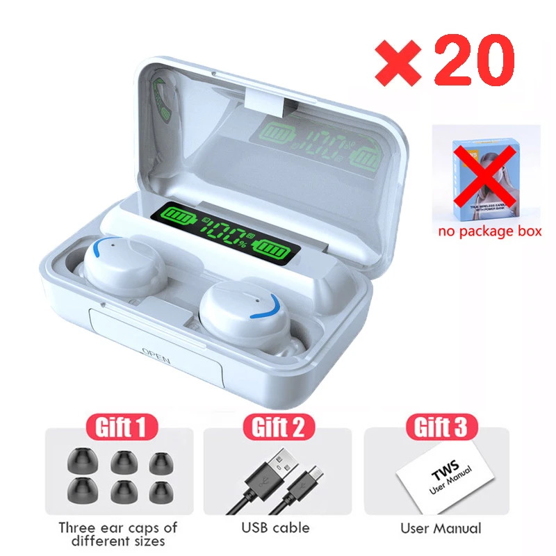 

Wireless Bluetooth Earbuds F9-5C TWS Earphone Smart Touch Call Headset Waterproof Noise Canceling Headphones for All Smartphones