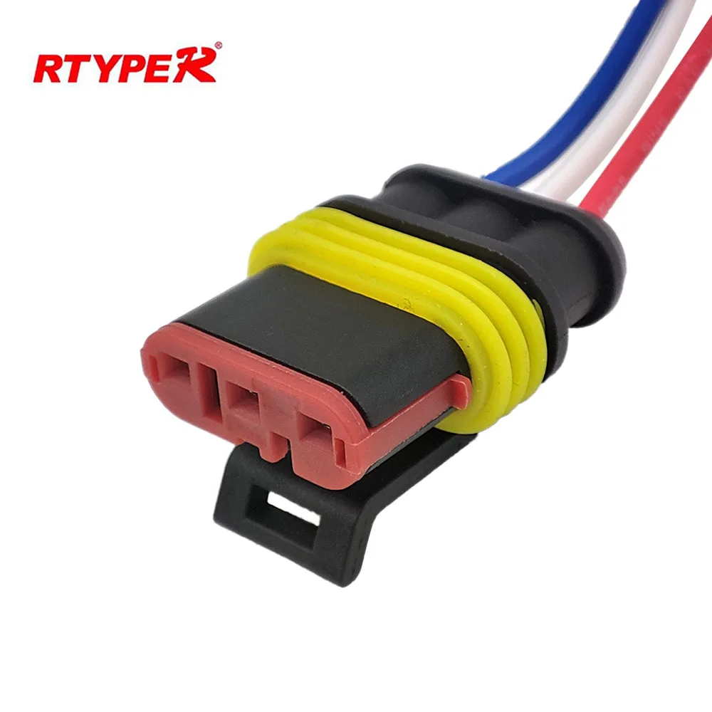 Waterproof Automotive Connector with Terminals - 3 Pin Sealed Plug (1/5/10 PCS)