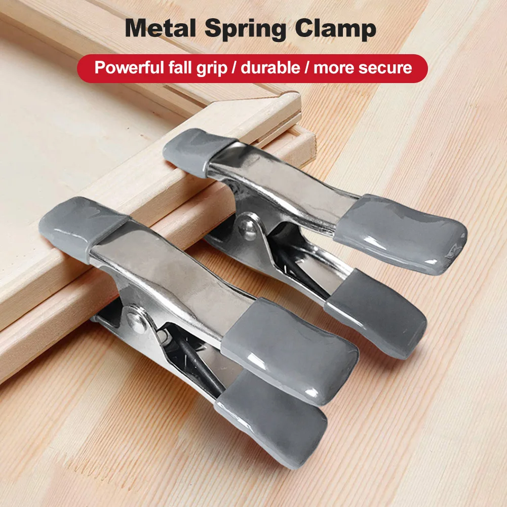 4pcs Heavy Duty DIY Work Clip Large Portable Home Metal Spring Clamp Universal 4 Inch Extra Strength Camping Max Jaw Opening