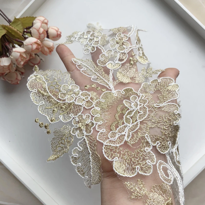 3 пары изысканных золотых искусственных элементов для свадебных аксессуаров, дизайна костюмов, подвязок