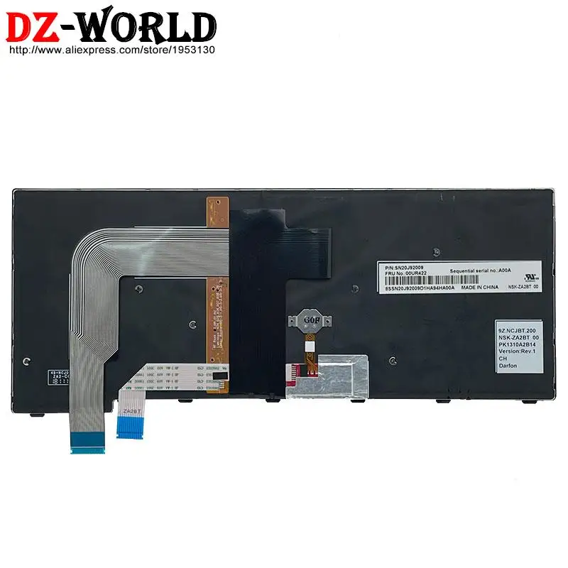 Las de gr hu ch Sws Cfr Cfb si be fr cz Teclado Retroiluminado para Lenovo Thinkpad T460p T470p Laptop Qwertz Azerty Francês sk uk - Imagem 3