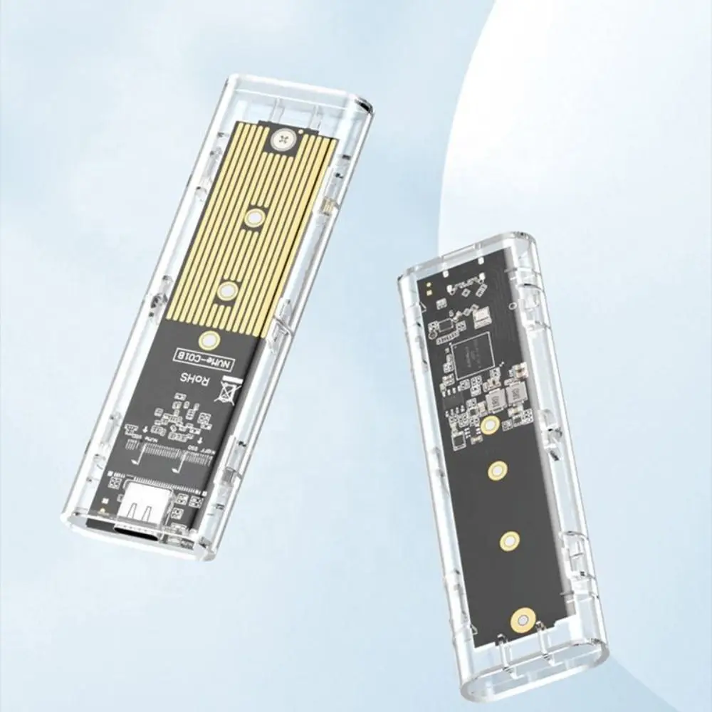 Laptop SSD Mobile Hard Drive Box Transparent M.2 SSD Box NVME PCIe M2 Hard Disk Case NGFF 10Gbps Clear Case Phone