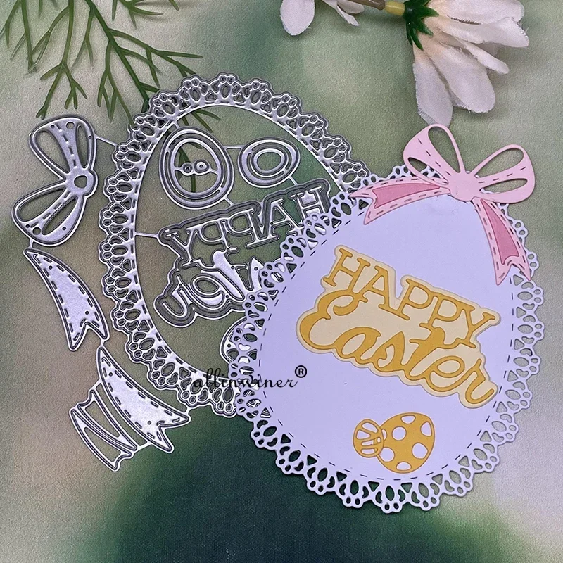 Neue Ostern Brief Bogen Eier Metall Stanzformen für DIY Scrapbooking Album Papier Karten Dekorative Handwerk Präge Stanzen